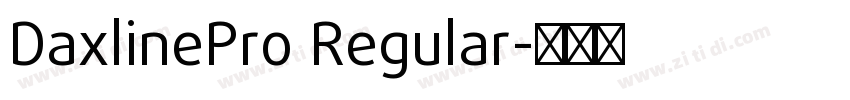 DaxlinePro Regular字体转换